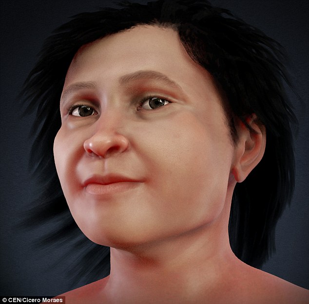 лицо женщины Майя 14000 лет назад